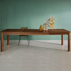 Mesa de comedor rectangular de madera extendible, 6 a 10 plazas