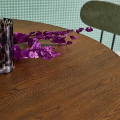Mesa de comedor redonda de madera de hevea con 4 plazas, 130cm