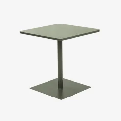 Mesa de jardín bistró cuadrada de acero, 2 plazas