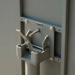 Mesa de jardín bistró cuadrada plegable de acero, 2 personas