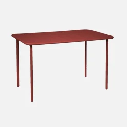 Mesa de jardín bistró de acero, 4 plazas, 120cm