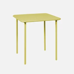 Mesa de jardín bistró de acero, 2 plazas, 70cm