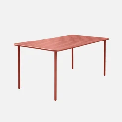 Mesa de jardín bistró de acero, 6-8 plazas, 160cm