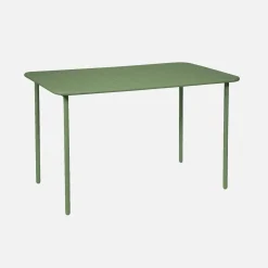 Mesa de jardín bistró de acero, 4 plazas, 120cm