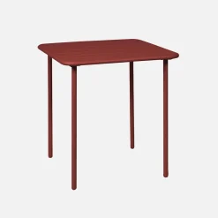 Mesa de jardín bistró de acero, 2 plazas, 70cm