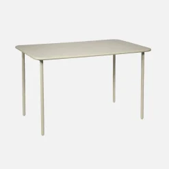 Mesa de jardín bistró de acero, 4 plazas, 120cm