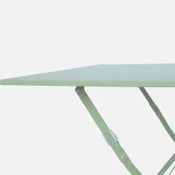 Mesa de jardín bistró plegable de acero, 2 plazas, 70cm