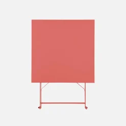 Mesa de jardín bistró plegable de acero, 2 plazas, 70cm