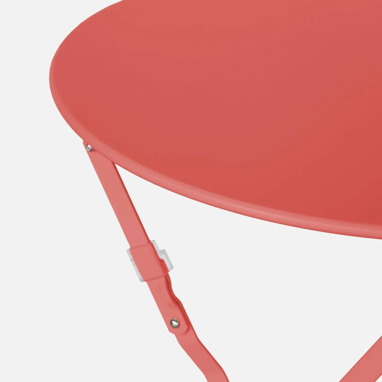 Mesa de jardín bistró plegable de acero, 2 plazas, ø60cm