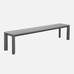 Mesa de jardín de aluminio,1 banco 4 sillas