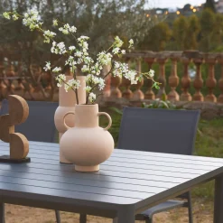 Mesa de jardín de aluminio de 8 plazas