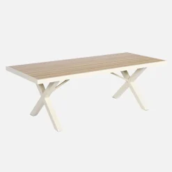 Mesa de jardín de aluminio, 8 plazas