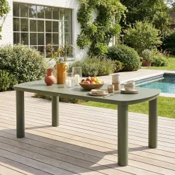 Mesa de jardín de aluminio, 10 plazas