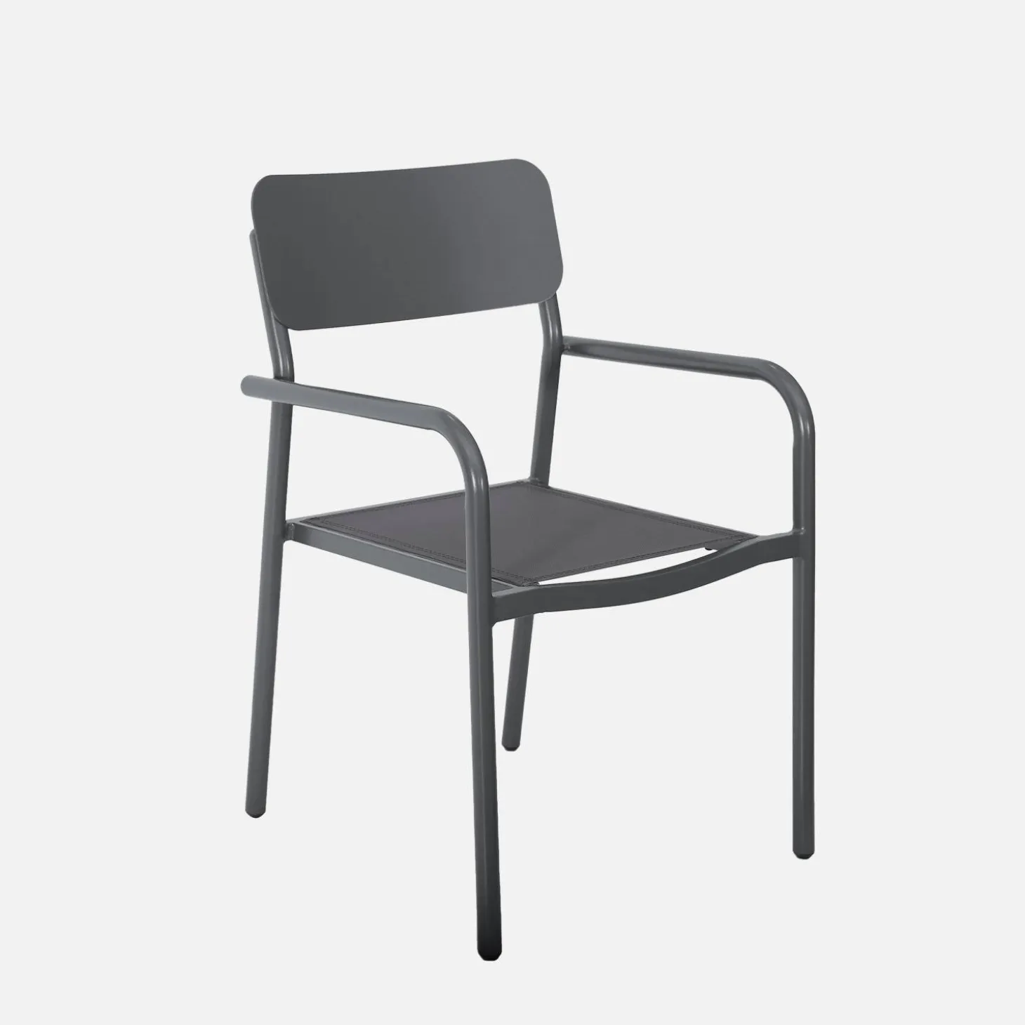 Mesa de jardín de aluminio con 1 banco y 4 sillones