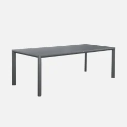 Mesa de jardín de aluminio con 1 banco y 4 sillones