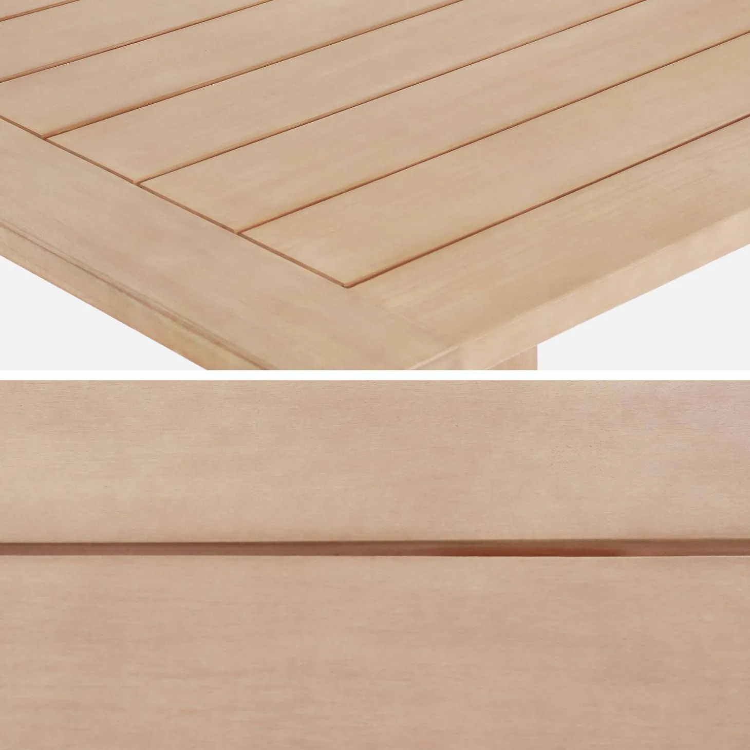 Mesa de jardín de madera de eucalipto de 8 plazas
