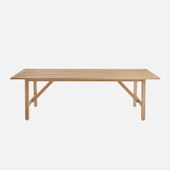 Mesa de jardín de madera de eucalipto de 8 plazas