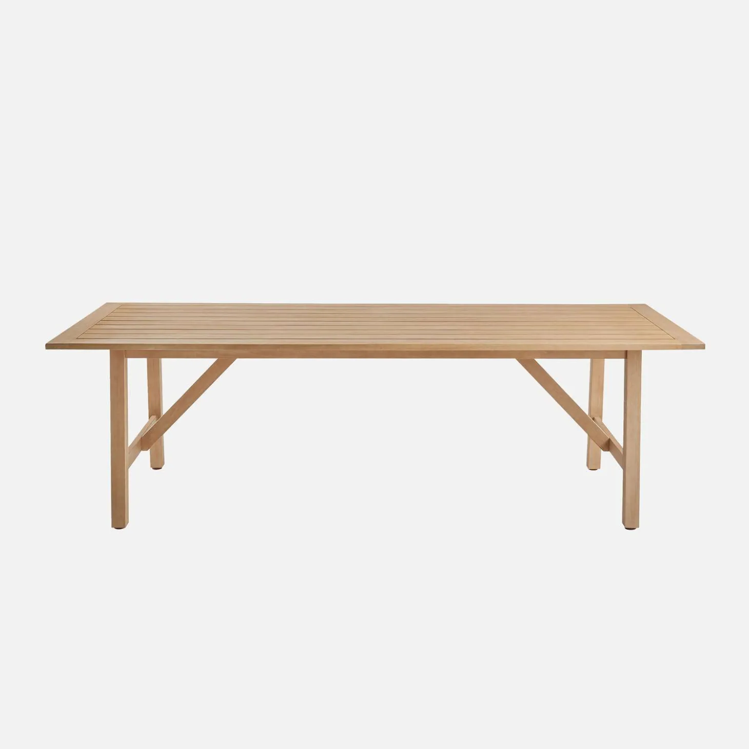 Mesa de jardín de madera de eucalipto de 8 plazas