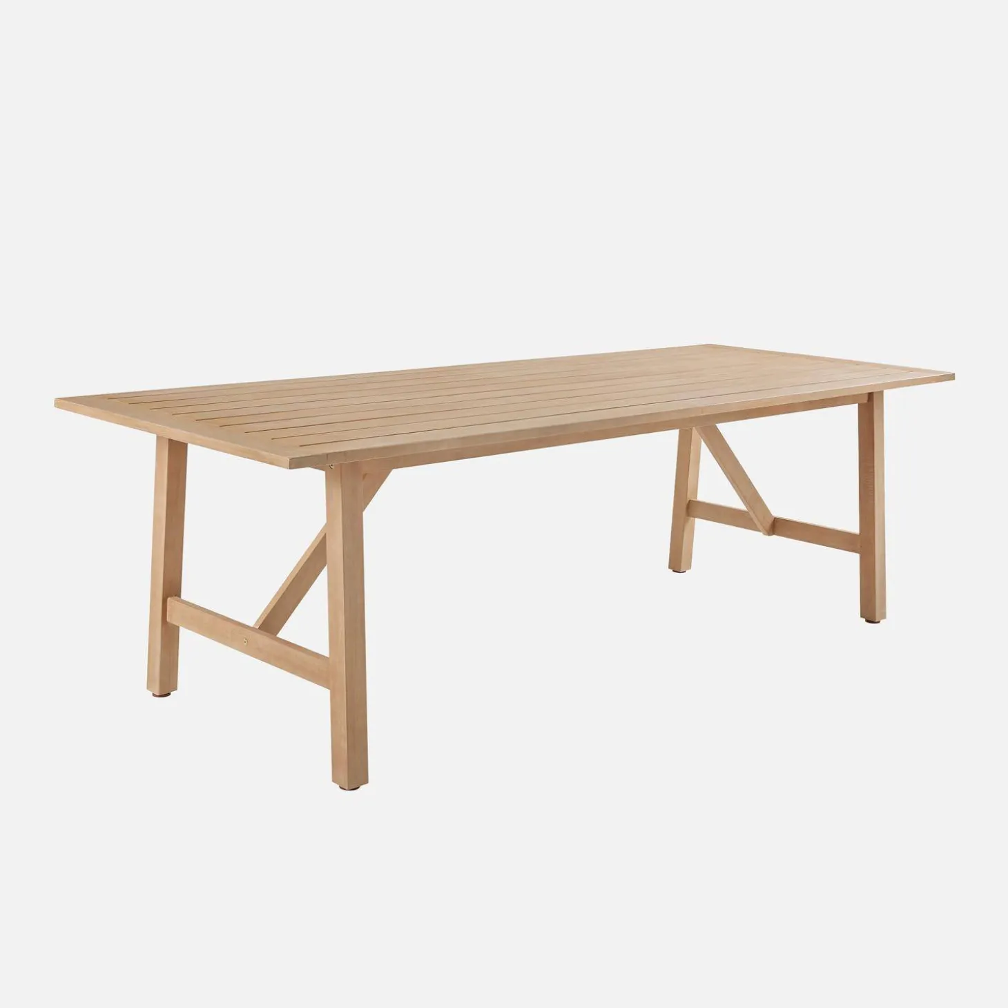 Mesa de jardín de madera de eucalipto de 8 plazas