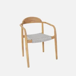Mesa de jardín de madera de acacia con 8 sillas