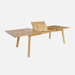 Mesa de jardín de madera de acacia con 8 sillas
