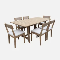 Mesa de jardín de madera de acacia para 8 personas