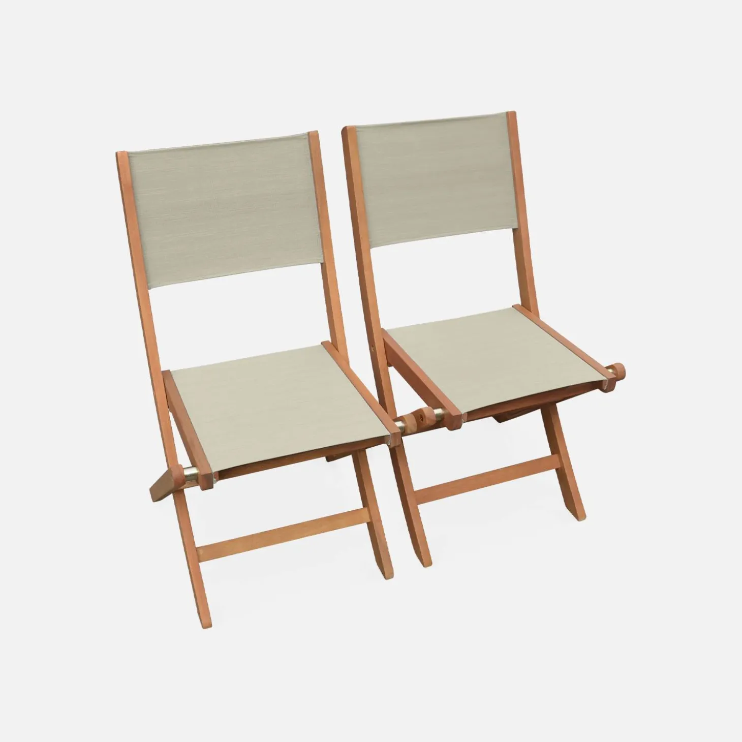 Mesa de jardín de madera extensible, 6 sillas