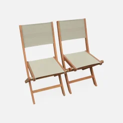 Mesa de jardín de madera extensible, 8 sillas