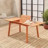 Mesa de jardín de madera extensible de 6 a 8 plazas