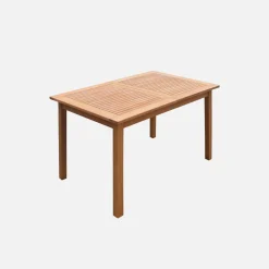 Mesa de jardín de madera extensible de 6 a 8 plazas