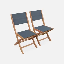 Mesa de jardín de madera extensible, 8 sillas
