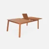 Mesa de jardín de madera extensible, 10-12 plazas
