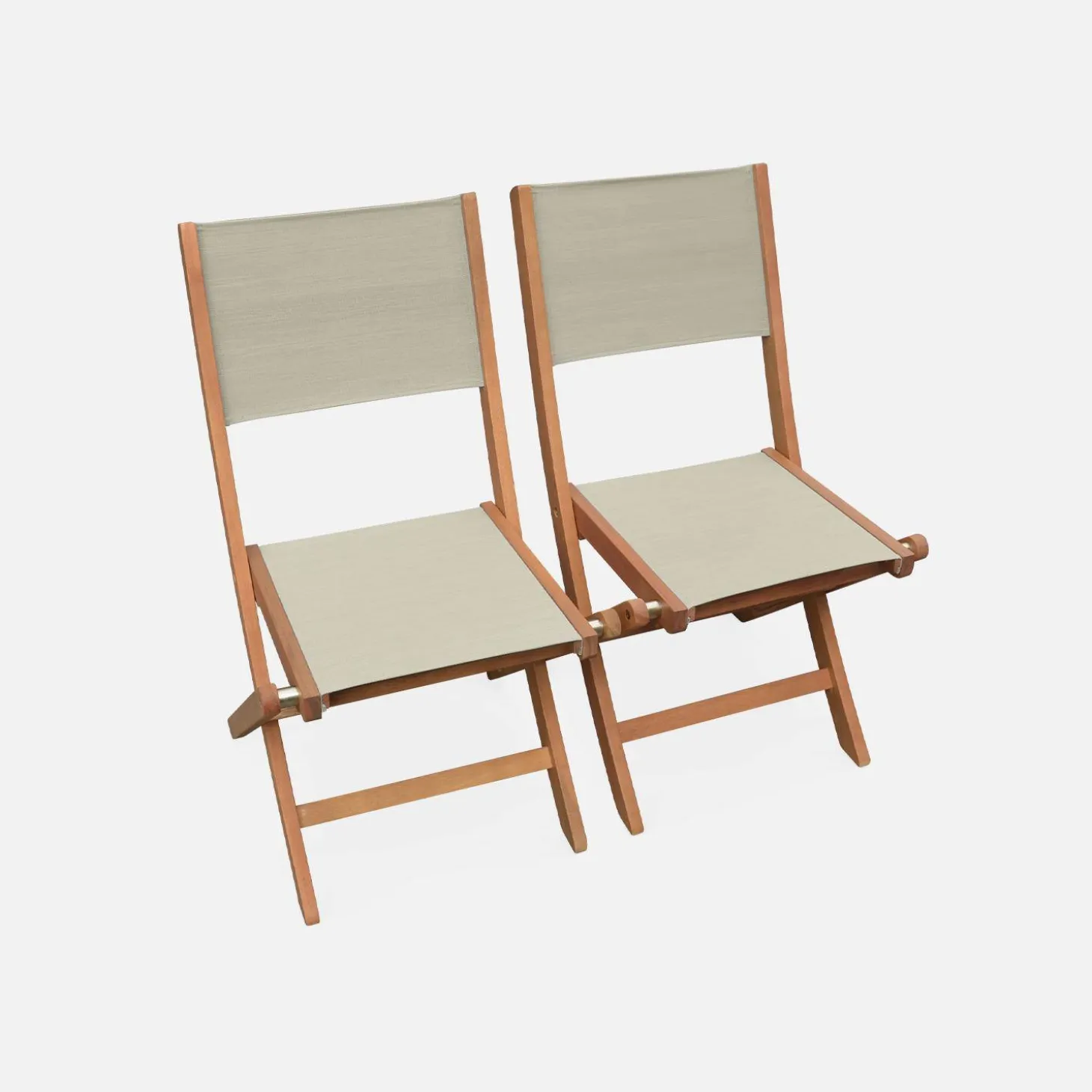 Mesa de jardín de madera extensible, 6 sillas