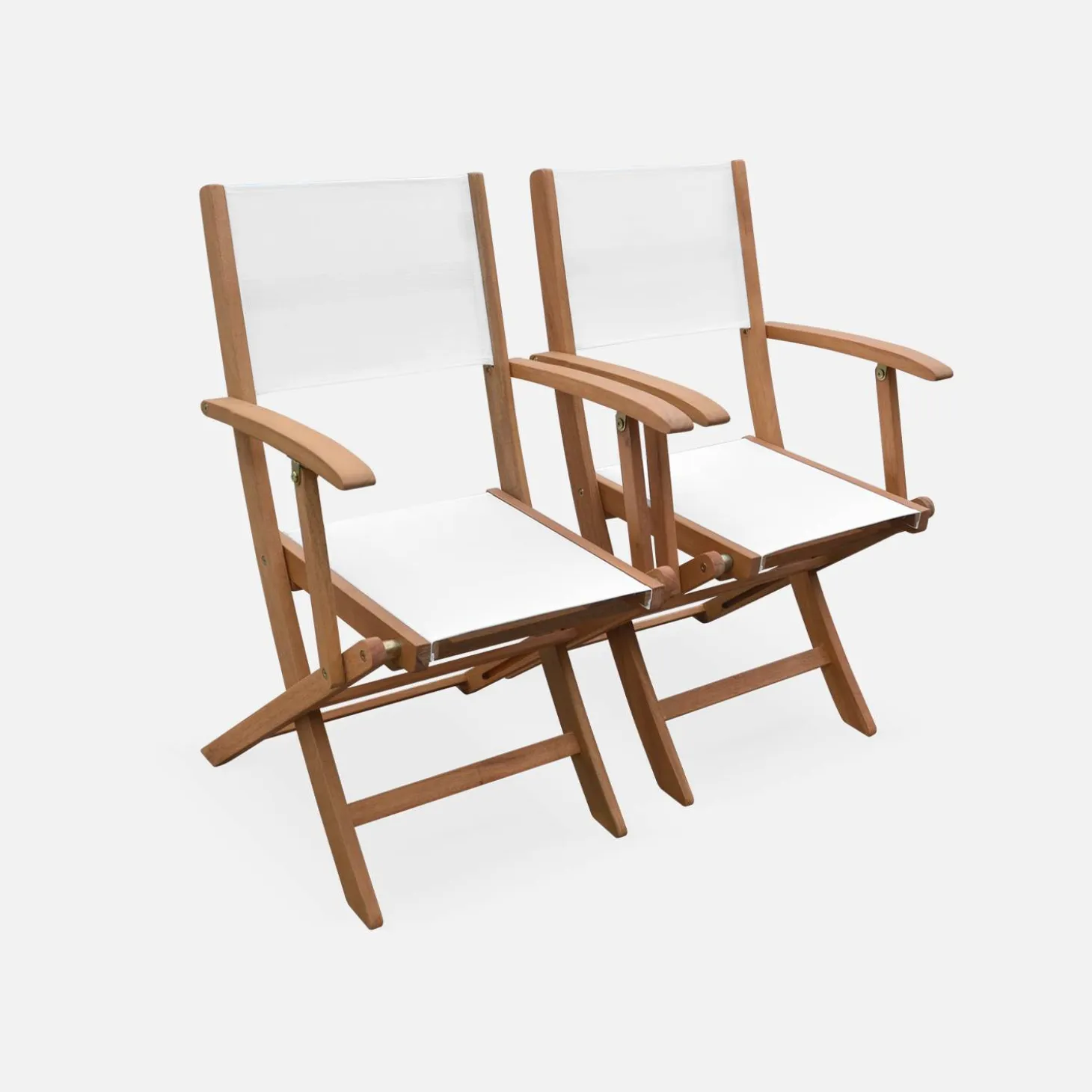 Mesa de jardín de madera extensible, 6 sillas