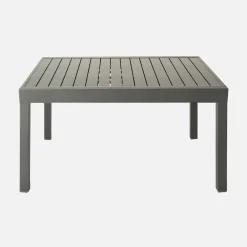 Mesa de jardín extensible de aluminio, 8 plazas