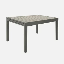 Mesa de jardín extensible de aluminio, 8 plazas