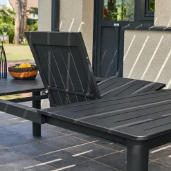Mesa de jardín extensible de aluminio, 12 a 14 plazas