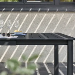 Mesa de jardín extensible de aluminio, 12 a 14 plazas