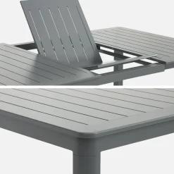 Mesa de jardín extensible de aluminio, 12 a 14 plazas