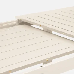 Mesa de jardín extensible de aluminio de 6 plazas