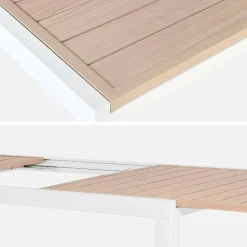 Mesa de jardín extensible de aluminio, 12 plazas