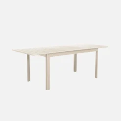 Mesa de jardín extensible de aluminio de 8 plazas