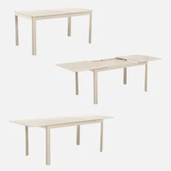 Mesa de jardín extensible de aluminio de 8 plazas