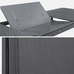 Mesa de jardín extensible de aluminio 8 sillas