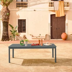 Mesa de jardín extensible de aluminio de 10 plazas