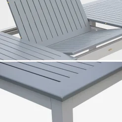 Mesa de jardín extensible de aluminio de 8 plazas