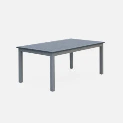 Mesa de jardín extensible de aluminio de 8 plazas