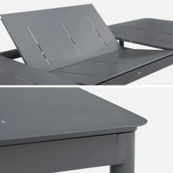 Mesa de jardín extensible de aluminio de 8 plazas