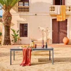 Mesa de jardín extensible de aluminio de 8 plazas