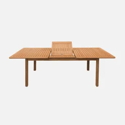Mesa de jardín extensible de madera de eucalipto, 6-8 plazas